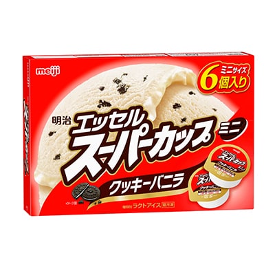 Meiji Essel Super Cup Super Cookie Vanila - 6/80ML